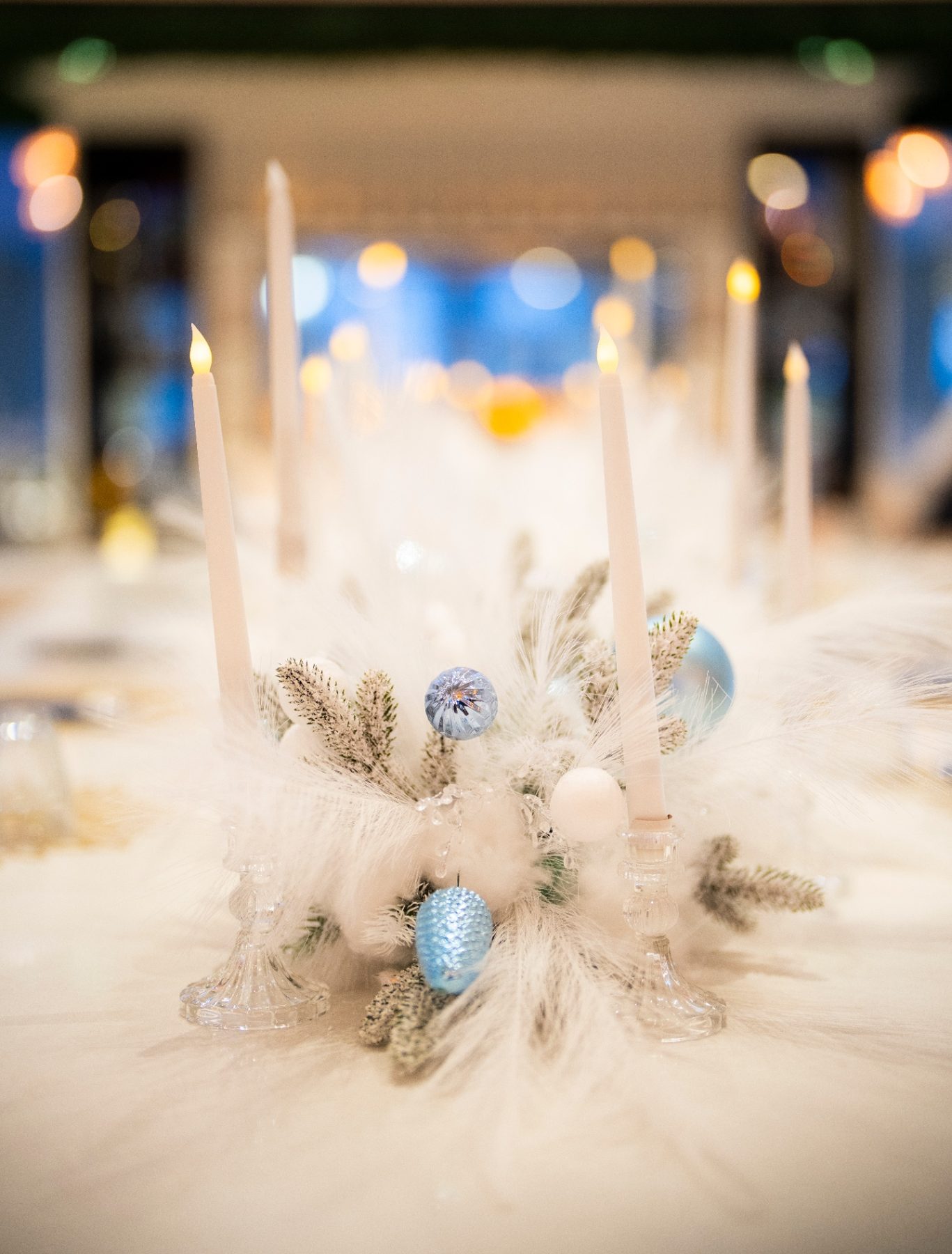 Décor de table, esprit hivernal
