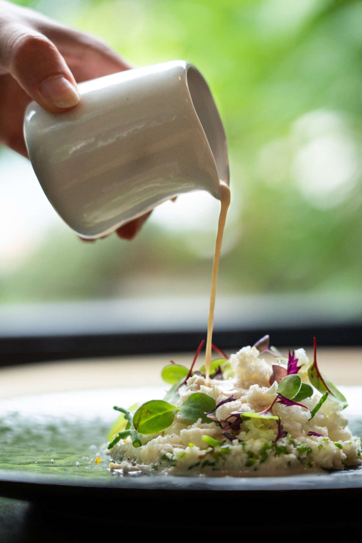 Sauce verte, détail assiette