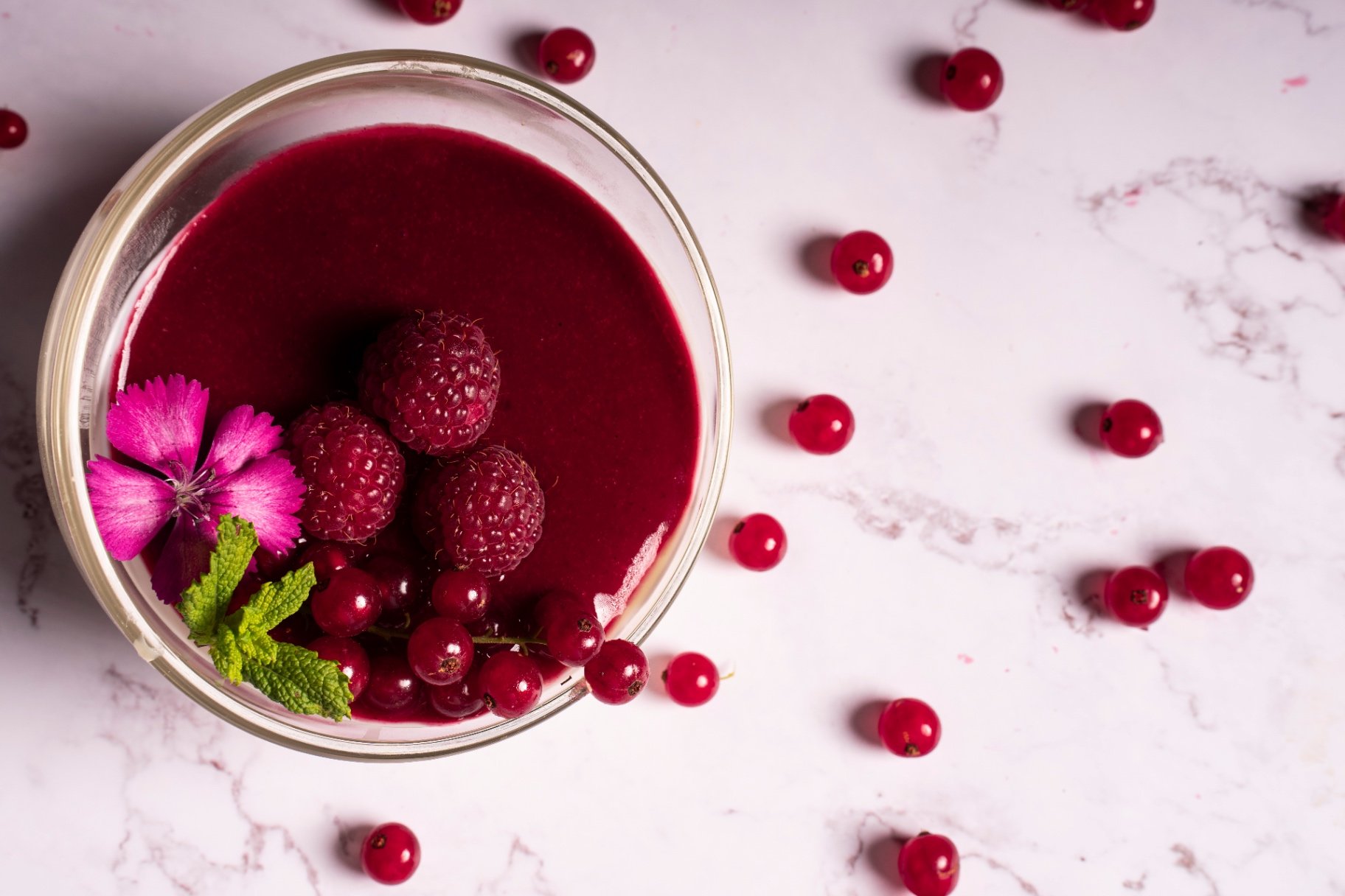 Soupe de fruits rouges